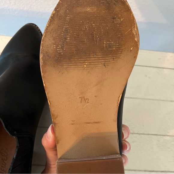 Madewell Sonia Black Leather Low Ankle Chelsea Boots Booties - Picture 12 of 12
